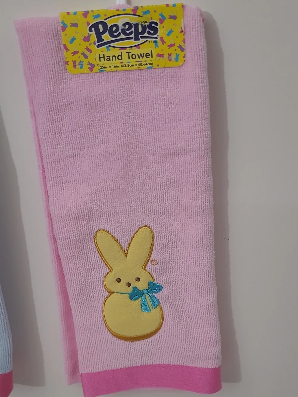 Peeps Bunny Hand Towels - Pink & Light Blue